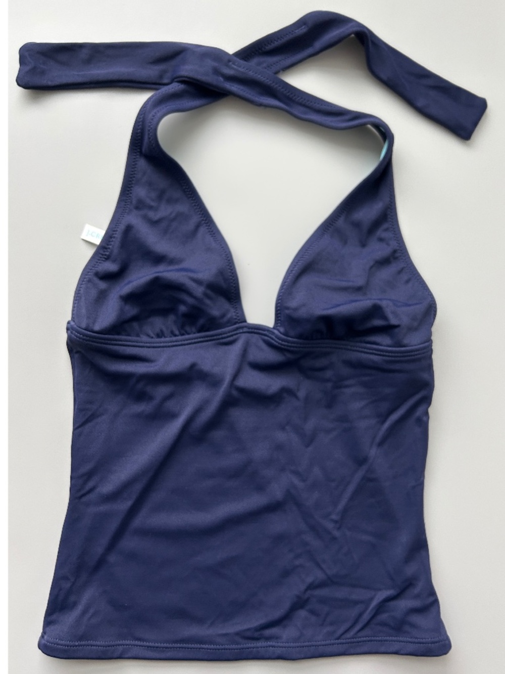 J.Crew NWOT Swimsuits Piscina Halter Swing Tank Top Size Long-XS Brilliant Navy